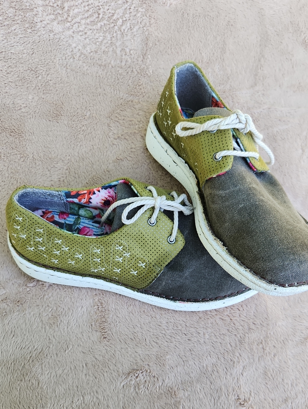 Justin Cactus Shoes Gray And Green